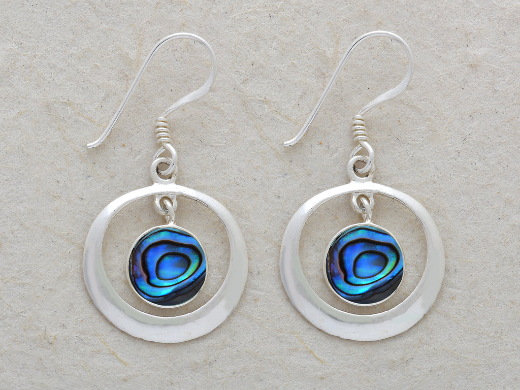 Round with Color Center Earrings