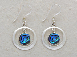 Round with Color Center Earrings