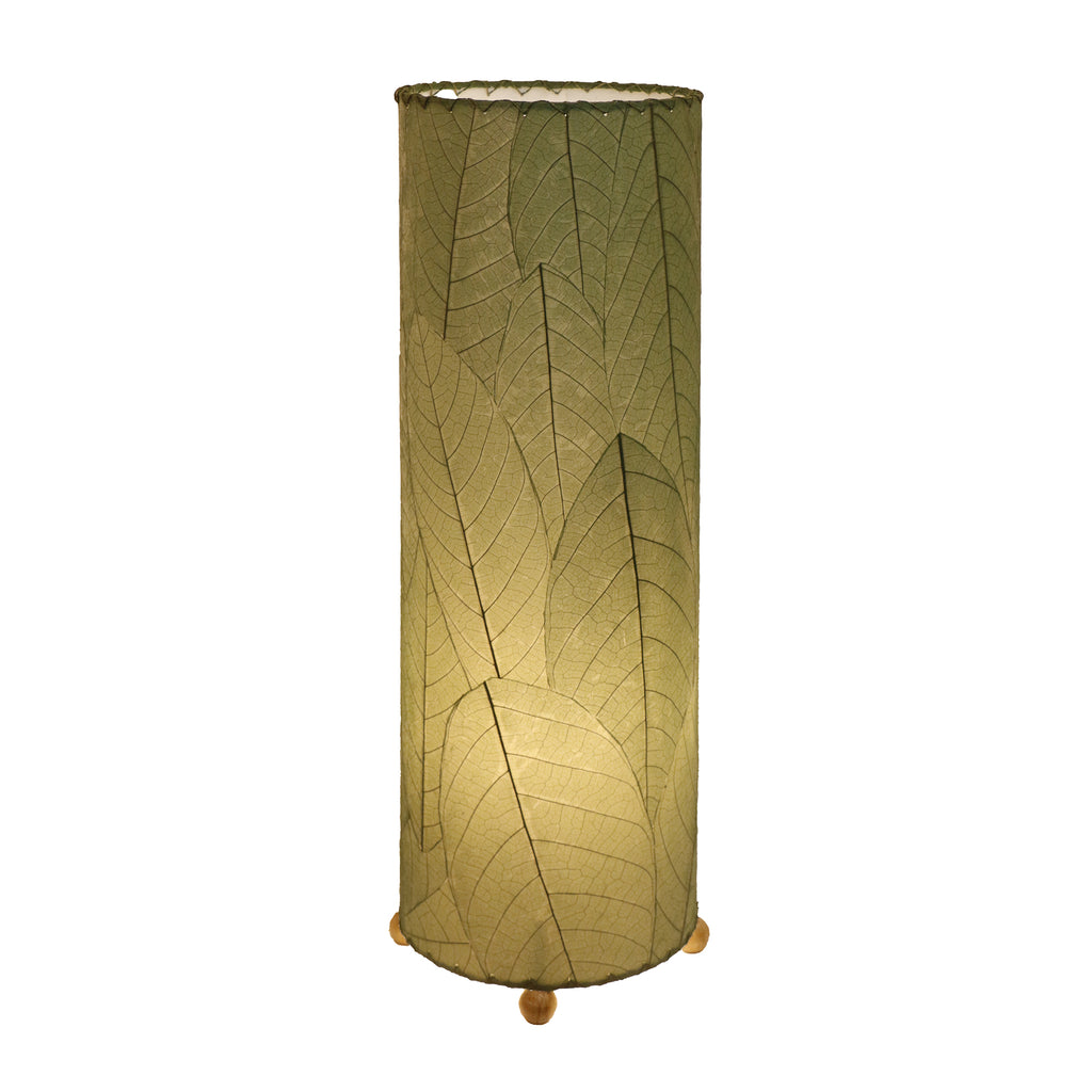 Cocoa Leaf Cylinder Table Lamp - 24 Inch