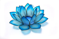 Paradise Lotus Tea Light Holder, Cool Water