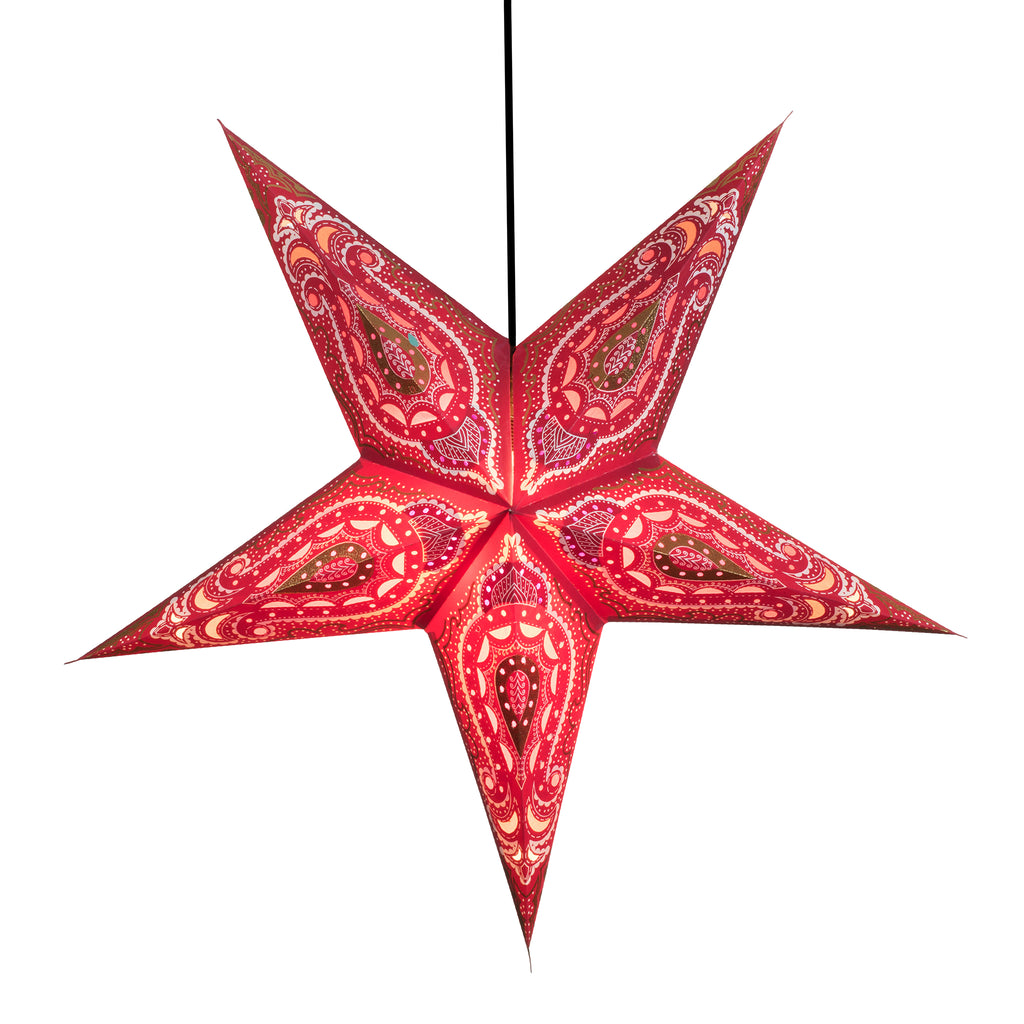 Om Paper Star Lantern - Coral