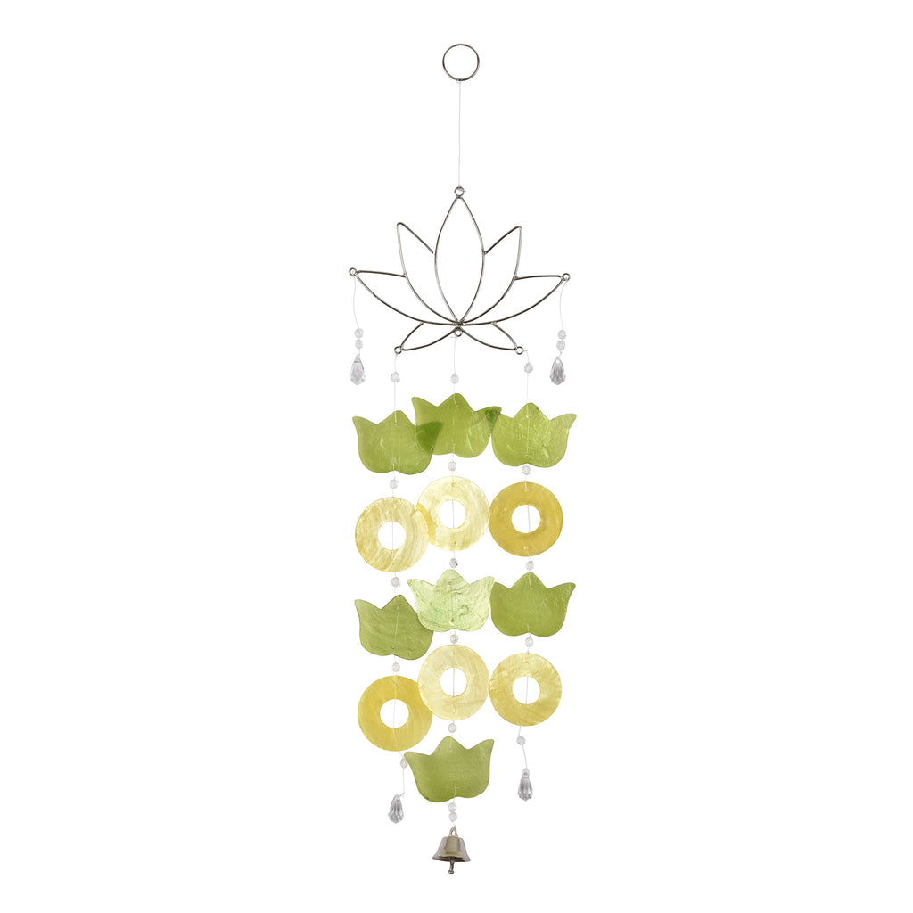 Capiz Lotus Wire Chimes