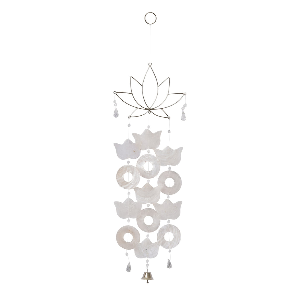 Capiz Lotus Wire Chimes