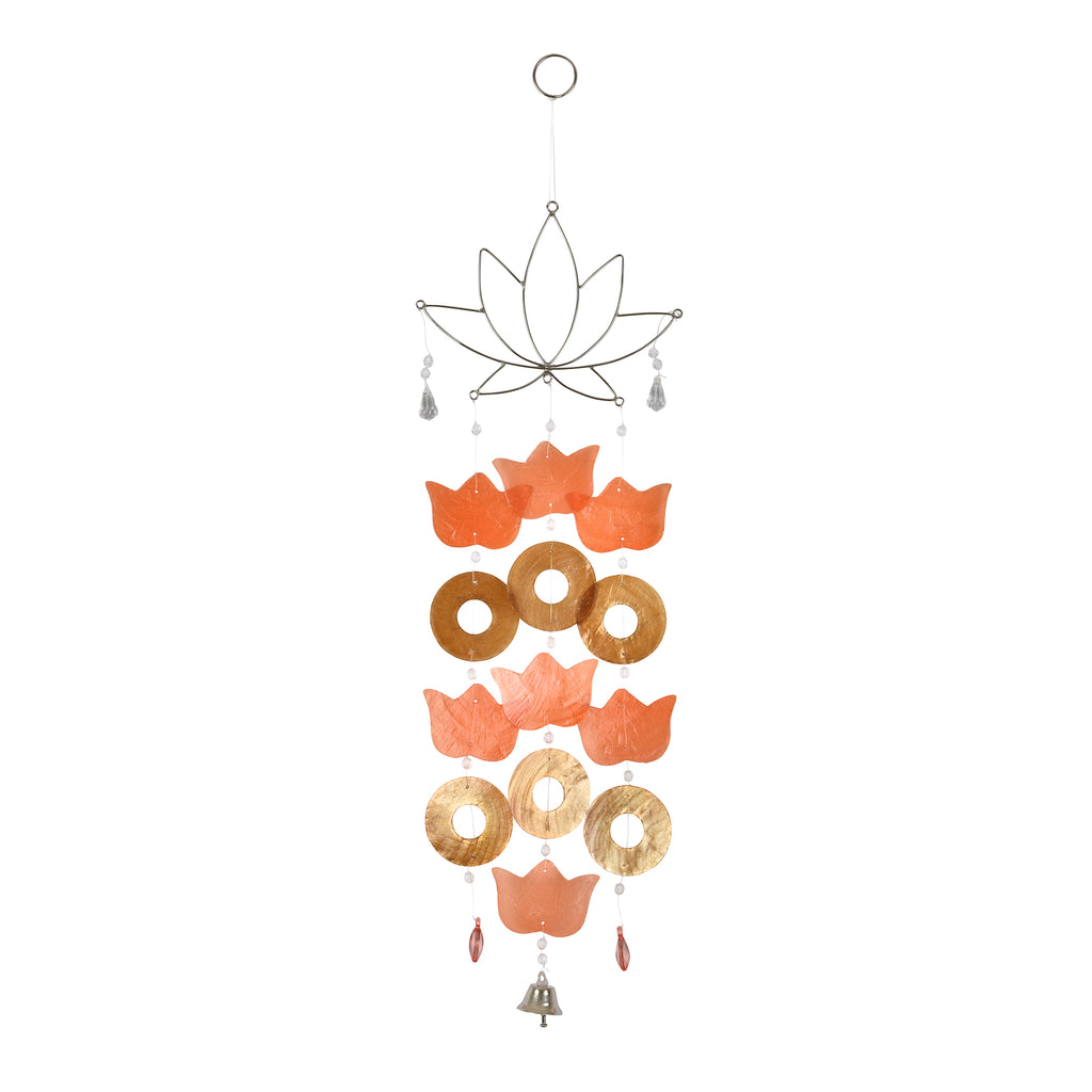 Capiz Lotus Wire Chimes