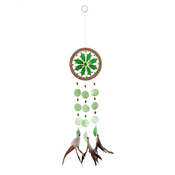 Capiz Shell Chakra Dreamcatchers - Flower, Heart Green