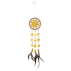 Capiz Shell Chakra Dreamcatchers - Flower, Solar Plexus Yellow