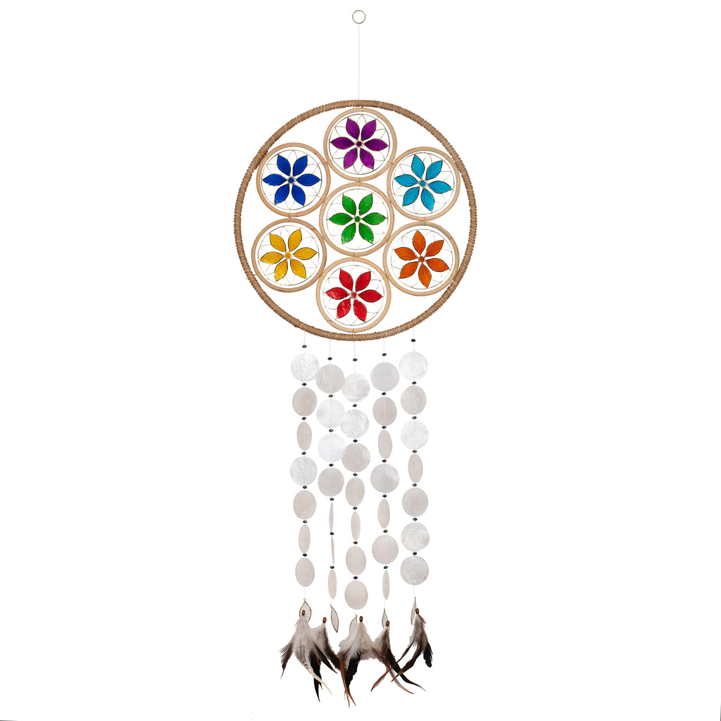 Capiz Shell Chakra Dreamcatcher - XL