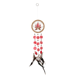 Capiz Shell Chakra Dreamcatchers - Lotus, Root Red