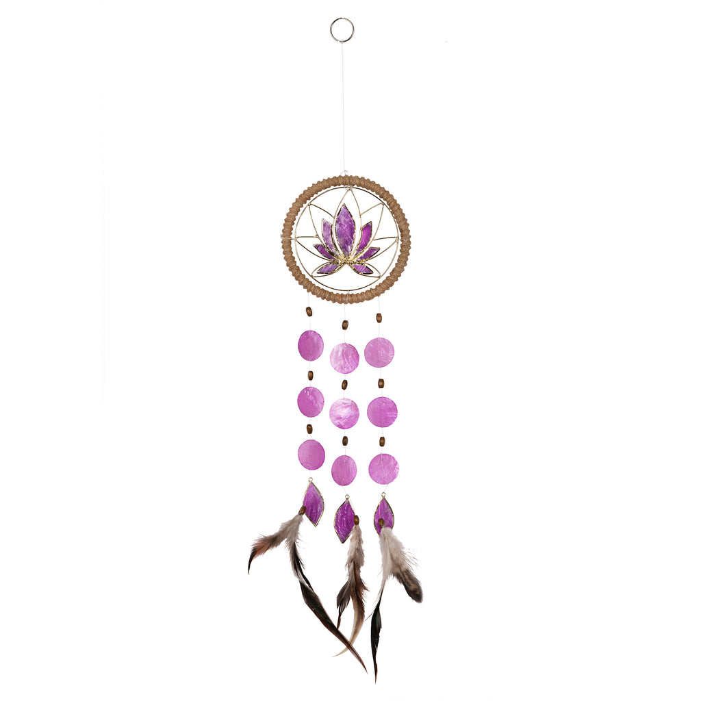 Capiz Shell Chakra Dreamcatchers - Lotus