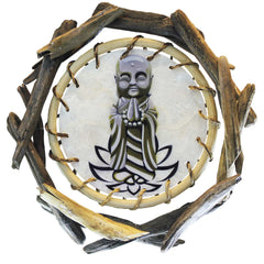 NAMASTE JIZO - Driftwood Rattan Capiz Laminated Wall Decor