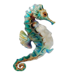 Wall Seahorse Blue and Pearl