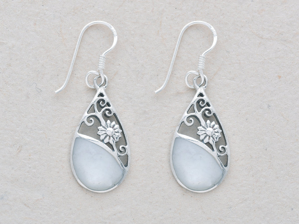 Etched Flower Earrings