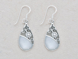 Etched Flower Earrings
