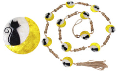 CAT & MOON ABACA ROPE CAPIZ GARLAND