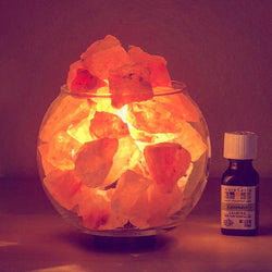Himalayan Aromatherapy Salt Lamp (Clear Sphere)