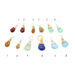 Dainty Briolette Gemstone Necklaces - Choose your Stone, stone 5/6 / 16