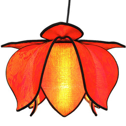 Hanging Baby Blooming Lotus Lamp, Citrus / 12' Swag Kit