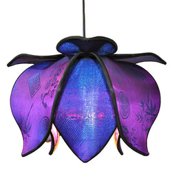 Hanging Baby Blooming Lotus Lamp, Jewel / 12' Swag Kit
