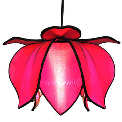 Hanging Baby Blooming Lotus Lamp, Pink / 12' Swag Kit
