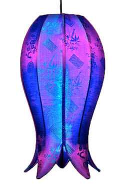 Hanging Flowering Lotus Lamp Medium, Jewel / Hardwire