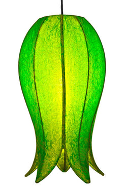 Hanging Flowering Lotus Lamp Medium, Lime / Hardwire