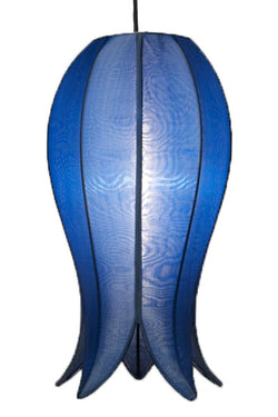 Hanging Flowering Lotus Lamp Medium, Sky / Hardwire
