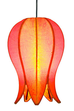 Hanging Flowering Lotus Lamp Small, Citrus / 12' Swag Kit