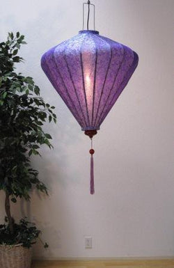 Silk and Bamboo Lantern Diamond 4', Lilac