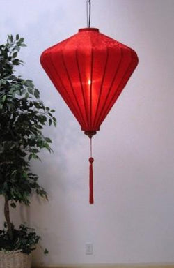 Silk and Bamboo Lantern Diamond 4', Solar