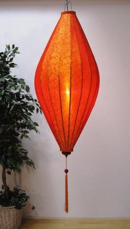 Silk and Bamboo Lantern Oval 6'