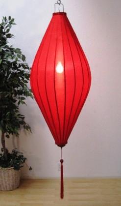 Silk and Bamboo Lantern Oval 6', Solar