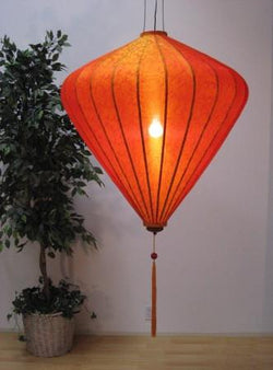 Silk and Bamboo Lantern Diamond 4', Citrus