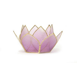 Capiz Lotus Stand Mini 5 Stand Set, Amethyst