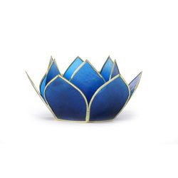 Capiz Lotus Stand Mini 5 Stand Set, Sapphire