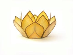 Mini Paradise Lotus Tea Light Holders, Sunshine