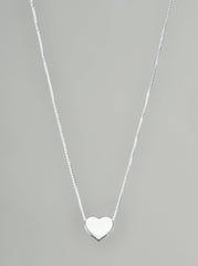 Heart Necklace Sterling Silver (Medium)
