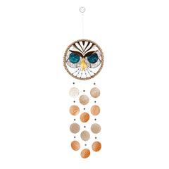 Capiz Chime Round Rope - Owl