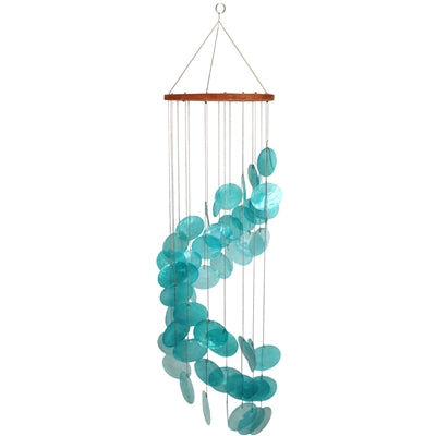Aqua Bay Spiral Capiz Chime