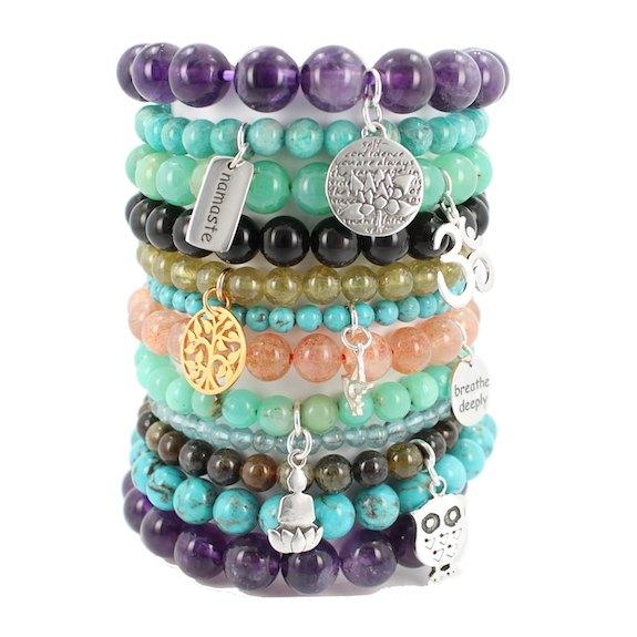 Purple Amethyst Stretch Bracelet - calming, clarity, intuition, great for protection