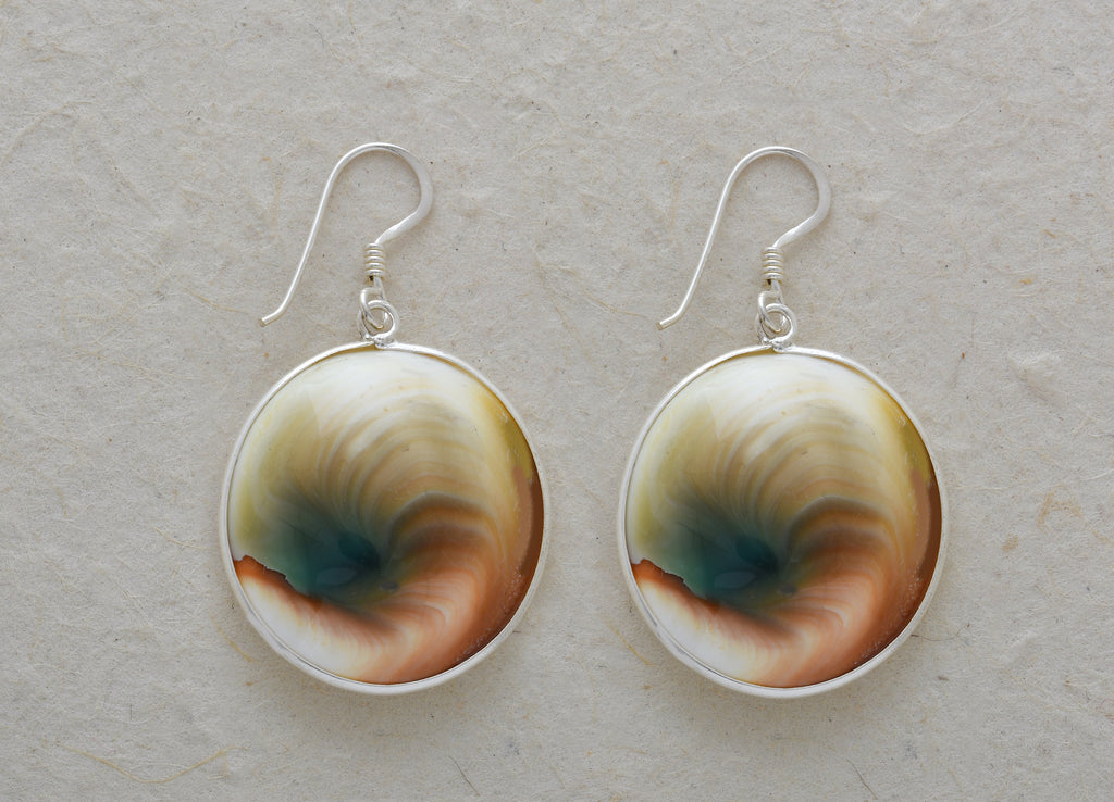 Shiva's Eye Earrings Double Sided (large)