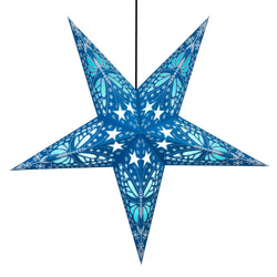 Om Paper Star Lantern - Blue Flutter