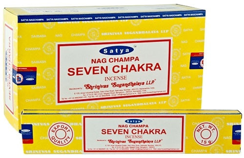 Satya Seven Chakra Incense 15 Grams Satya Seven Chakra Incense 15 Grams