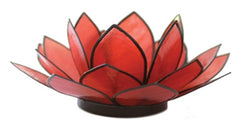 SoHo Lotus Tea Light Holder, Rich Red