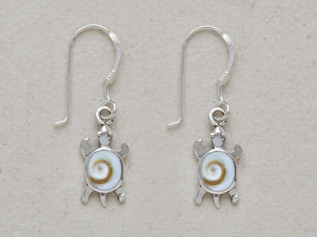 Turtle Shell Earings Turtle Hanging Earrings (small) | Om Gallery