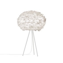 Eos Tripod Table Lamp - White, White Stand