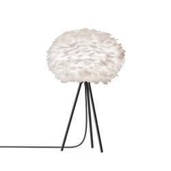 Eos Tripod Table Lamp - White, Black Stand