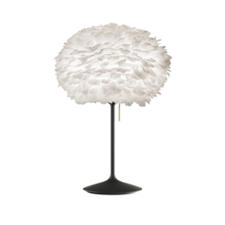 Eos Table Lamp - White, Black Stand