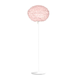 Eos Large Floor Lamp in Light Rose, White Base