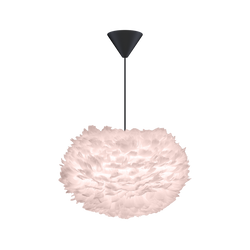 Eos Medium Hardwired Pendant in Light Rose, Black Cord
