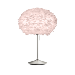 Eos Table Lamp - Light Rose, Polished Steel Base